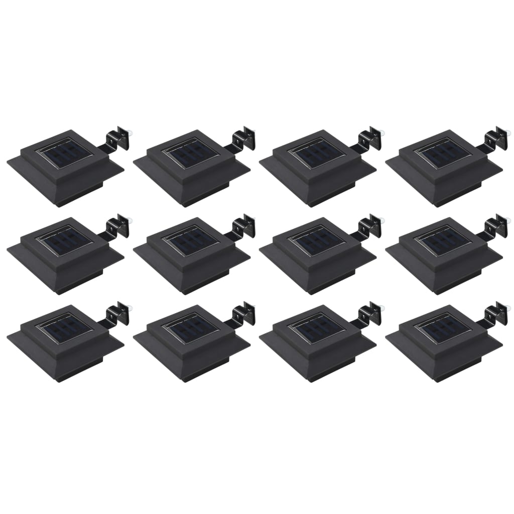 Vidaxl Solar Lamps 12 st Led Square 12 cm sort