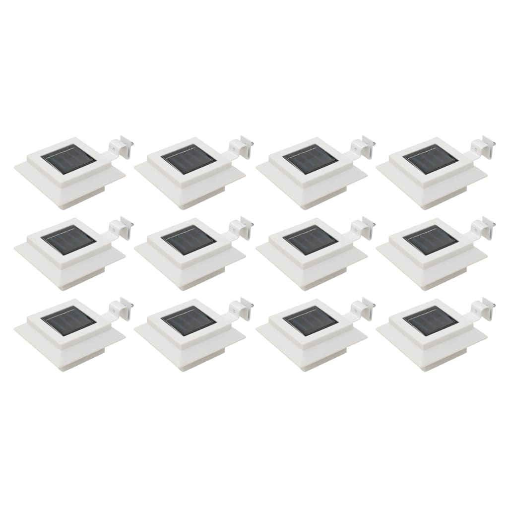 Sluneční lampy Vidaxl 12 St. Led Square 12 cm bílá