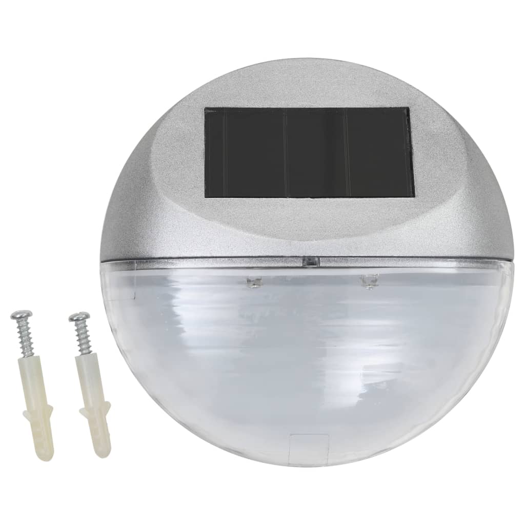 Vidaxl Solar wall lamps LED 24 st round silver colored