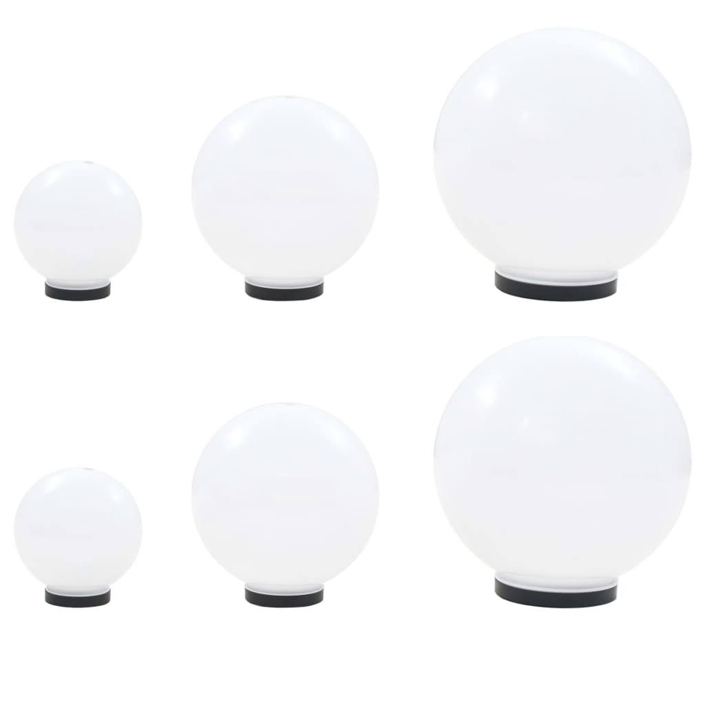 Vidaxl 6 pièces de bulbes LED Plongs autour de 20 30 40 cm PMMA