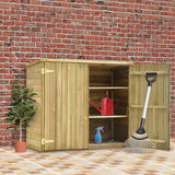 Vidaxl Garden Shed 135x60x123 cm impregnert furu tre