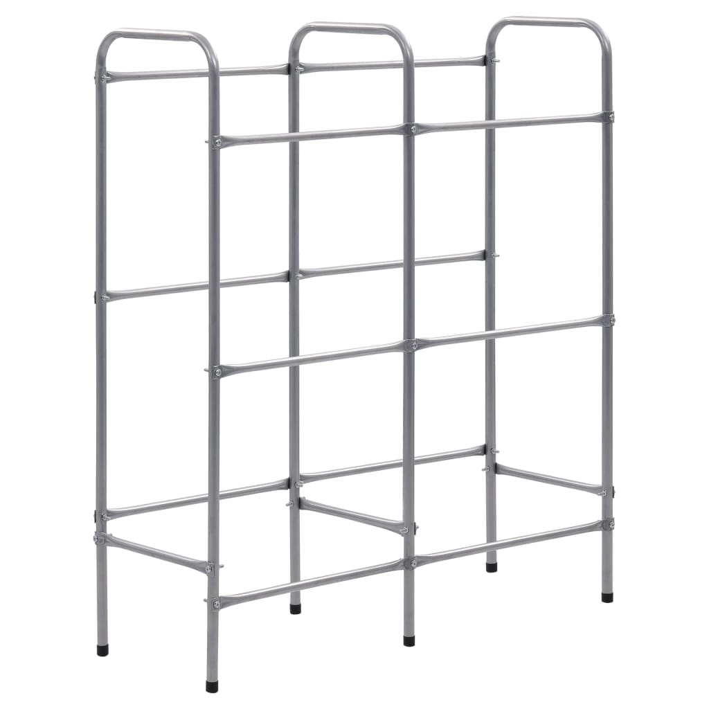 Rack de stockage Vidaxl pour 6 caisses 96x33x116 cm en acier argenté coloré