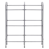 Rack de almacenamiento Vidaxl para 6 cajas 96x33x116 cm de acero de color plateado