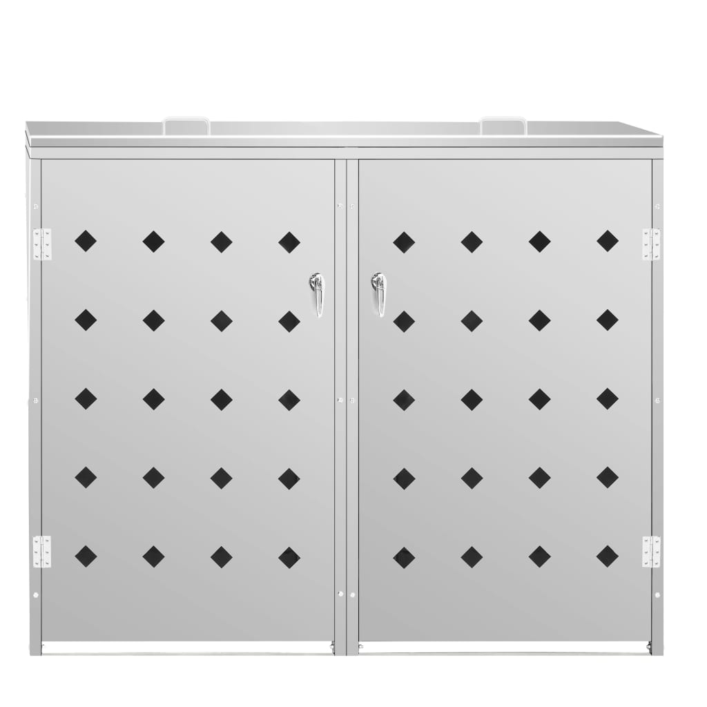 Vidaxl container storage double 240 L stainless steel