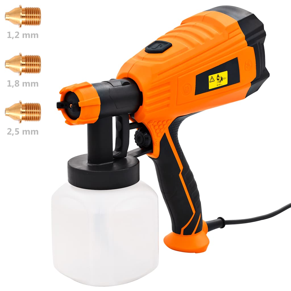 Vidaxl Paint Sprayer Electric med 3 ingen mundstykker 500 W 800 ml