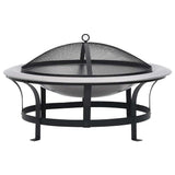 Vidaxl Garden Fire con grill da 76 cm in acciaio inossidabile