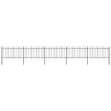 Vidaxl Garden Fence con Spears Top 8.5x1 m in acciaio nero