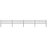 Vidaxl Garden Fence con top redonda de 6.8x0.6 m de acero negro