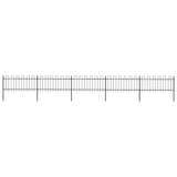 Vidaxl Garden Fence con top rotondo da 8,5x0,8 m in acciaio nero