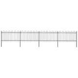 Vidaxl Garden Fence con top rotondo 6,8x1 m in acciaio nero