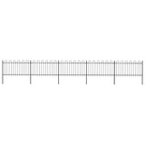 Vidaxl Garden Fence con top rotondo da 8,5x1 m in acciaio nero