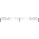 Vidaxl Garden Fence With Spears Top (1.25-1.5) X10.2 m de acero negro