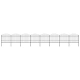 Vidaxl Garden Fence With Spears Top (1.5-1.75) x13.6 m de acero negro