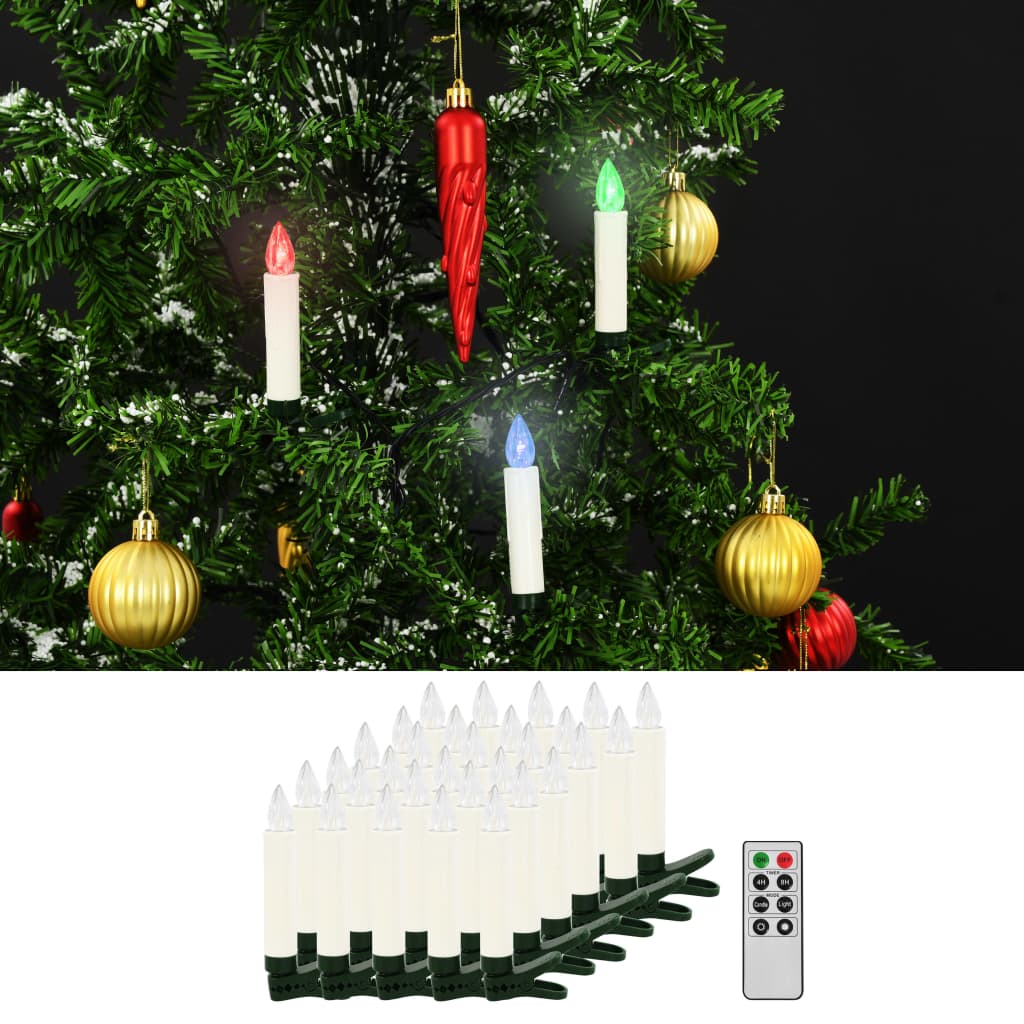 Vidaxl LED Cougies de Noël sans fil avec télécommande 30 ST RVB