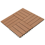 Vidaxl 22 St Terrace Tiles 30x30 cm 2 m² HKC BROWN