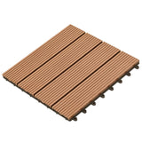 Vidaxl 22 St Terrace Fliser 30x30 cm 2 m² HKC Brown