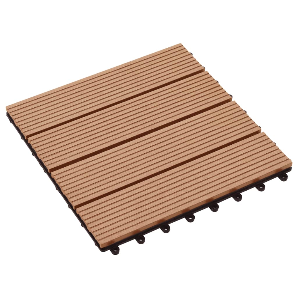 Vidaxl 22 St Terrace tiles 30x30 cm 2 m² HKC teak color