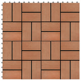 Vidaxl 22 st Terrace Tiles 30x30 cm 2 m² Couleur de teck HKC