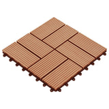 Vidaxl 22 St Terrace tiles 30x30 cm 2 m² HKC teak color