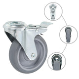 Vidaxl 12 st swivel wheels with bolt holes 100 mm