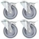 VidaXL 32 ST swivel wheels with bolt holes 100 mm