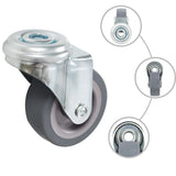 Vidaxl 12 st swivel wheels with bolt holes 50 mm