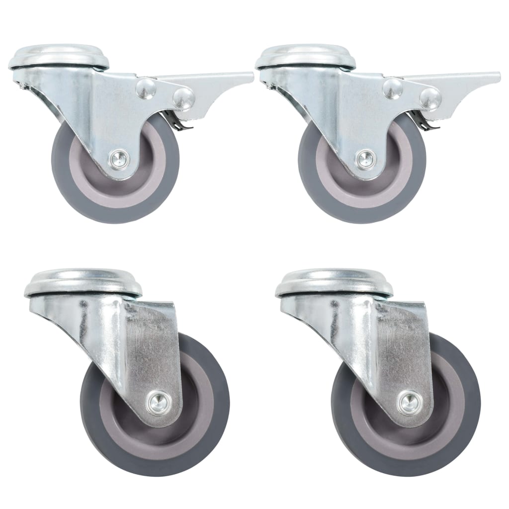 Vidaxl 16 st swivel wheels with bolt holes 50 mm