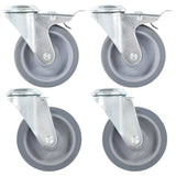 Vidaxl 16 st swivel wheels with bolt holes 100 mm