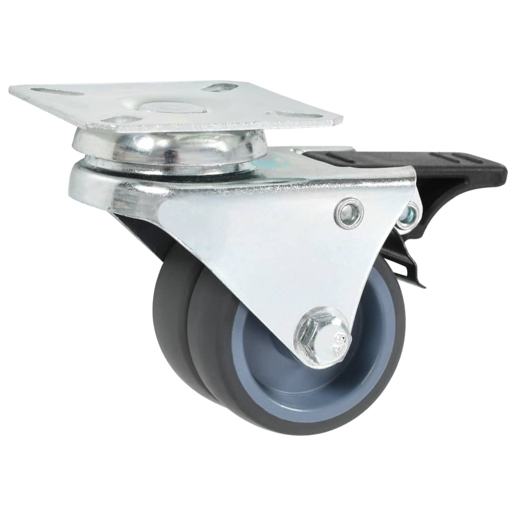 Vidaxl 12 st swivel wheels double 50 mm