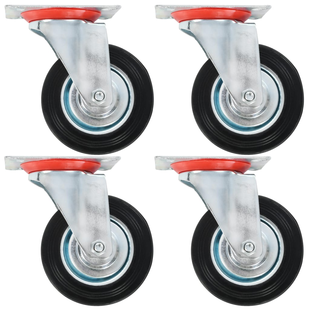 Vidaxl 24 st roues pivotantes 100 mm