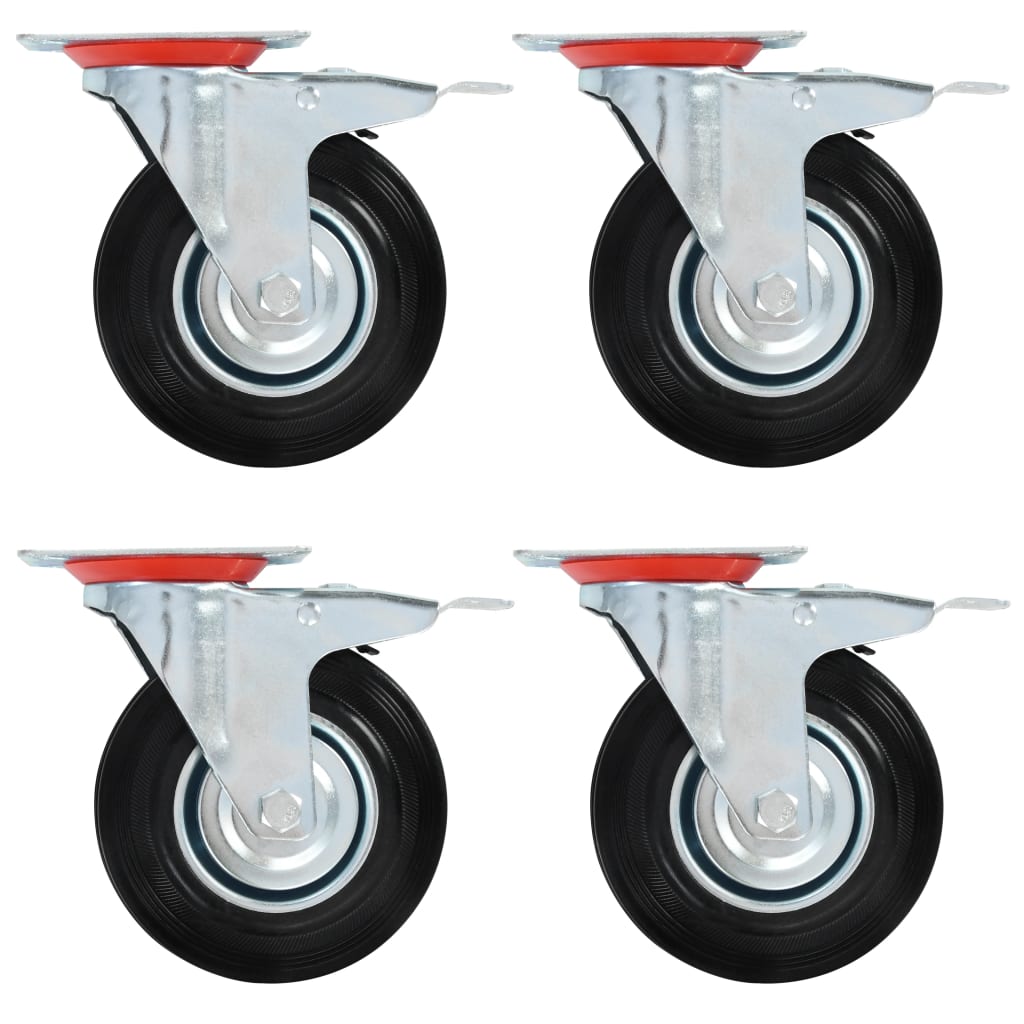 Vidaxl 16 St Swivel Wheels 125 mm