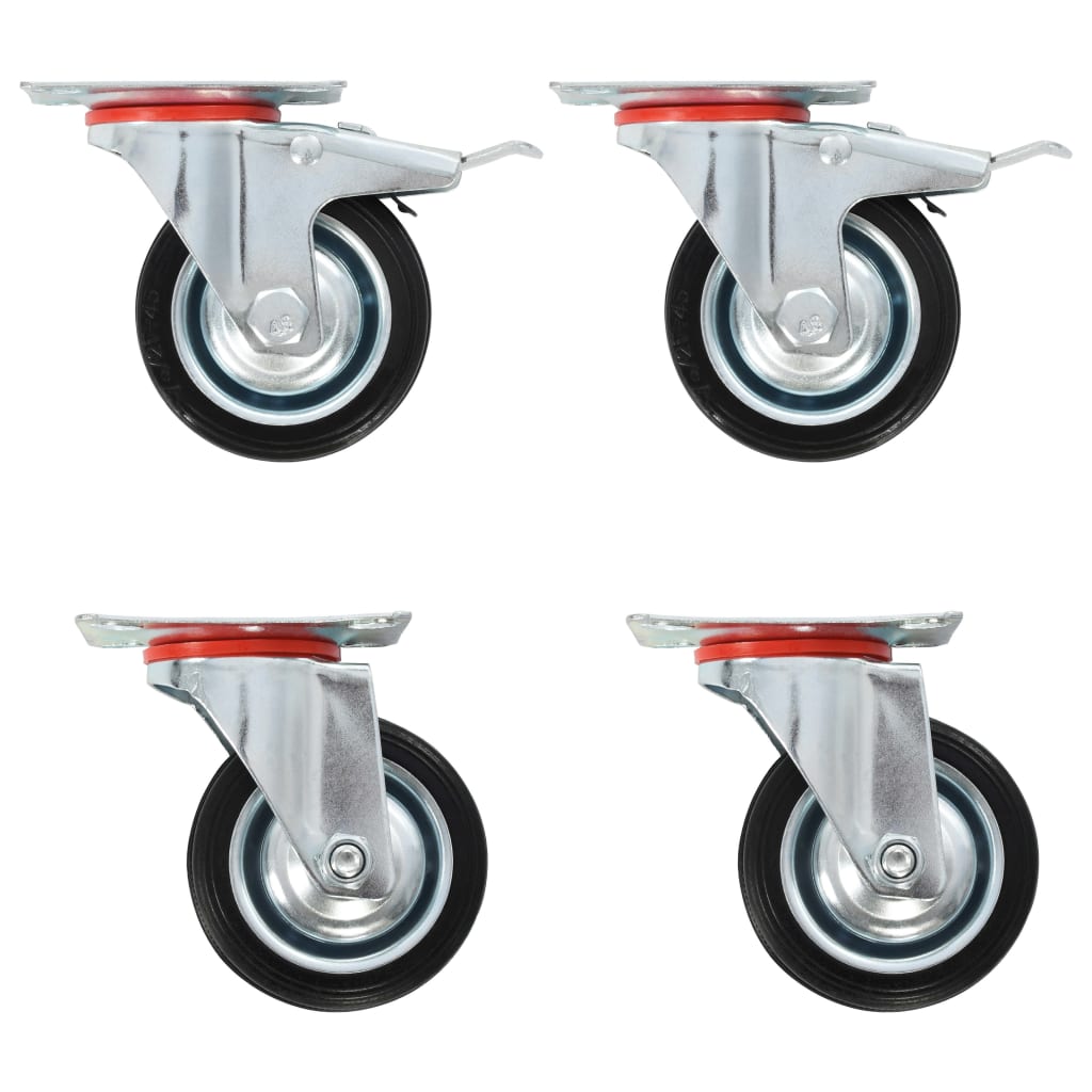 Vidaxl 12 st swivel wheels 75 mm