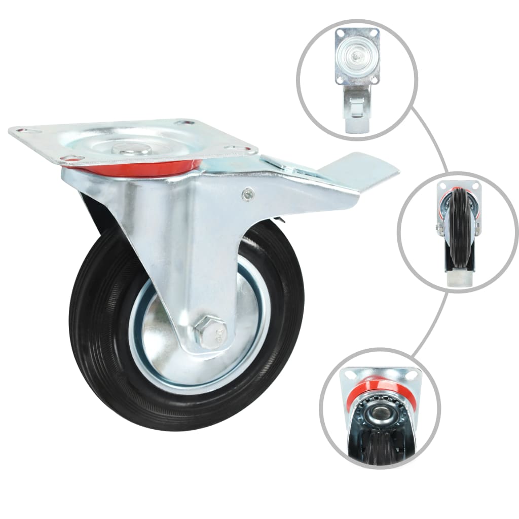 Vidaxl 16 St Swivel Wheels 160 mm