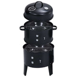 Vidaxl Barboal fumeur barbecue-grill 3-in-1 40x80 cm