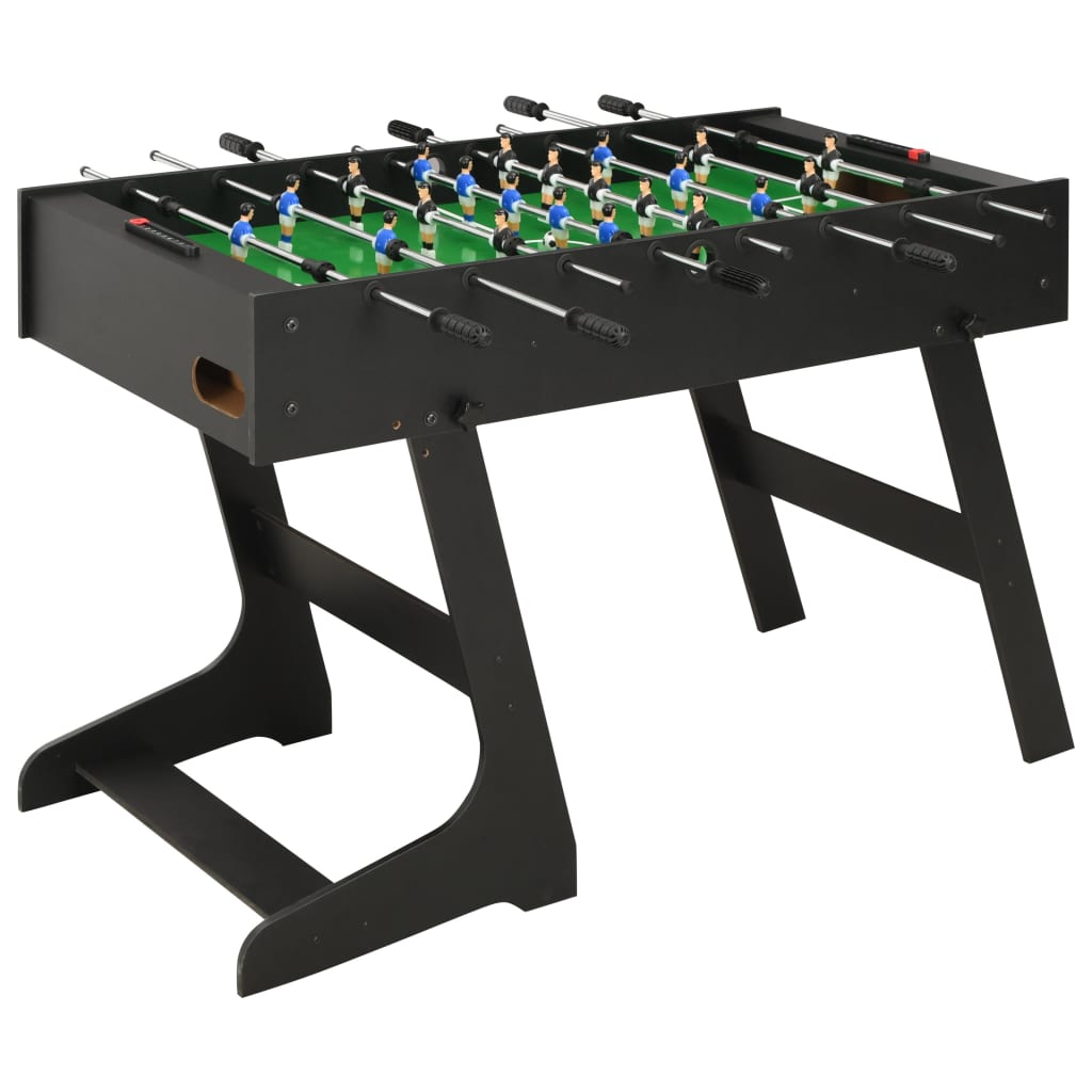 Vidaxl Fussball Dësch flappbar 121x61x80 cm schwaarz