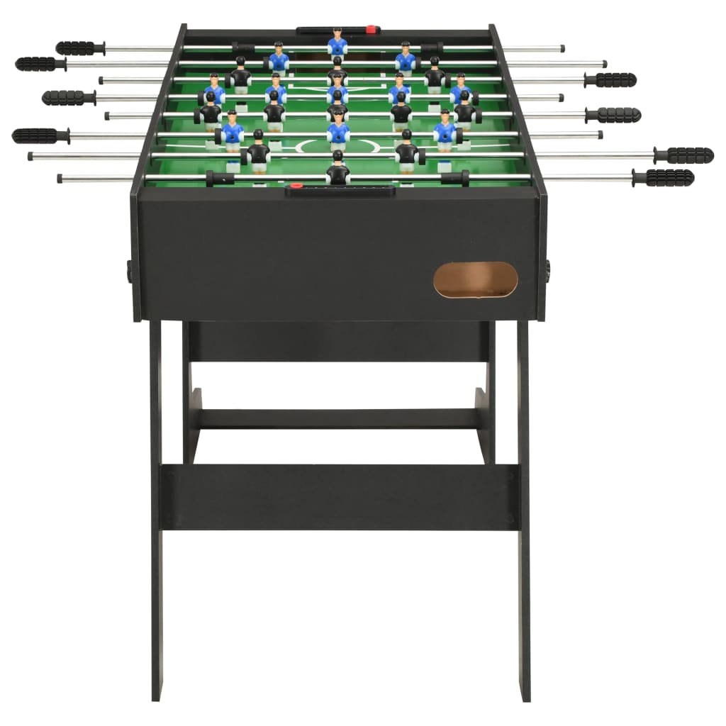 Vidaxl Fussball Dësch flappbar 121x61x80 cm schwaarz