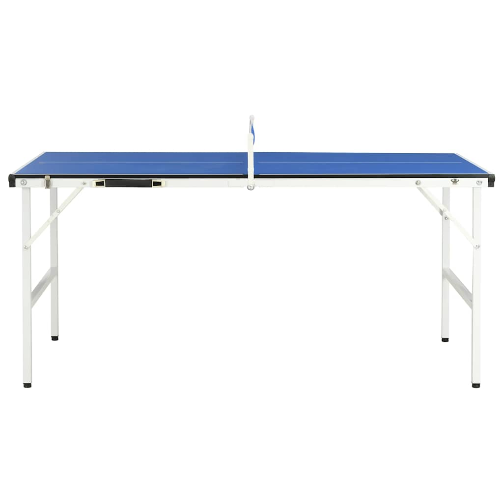 Mesa de tenis de mesa de Vidaxl con red de 5 pies 152x76x66 cm azul