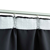 Vidaxl Curtain Damning with Hooks 290x245 cm Black