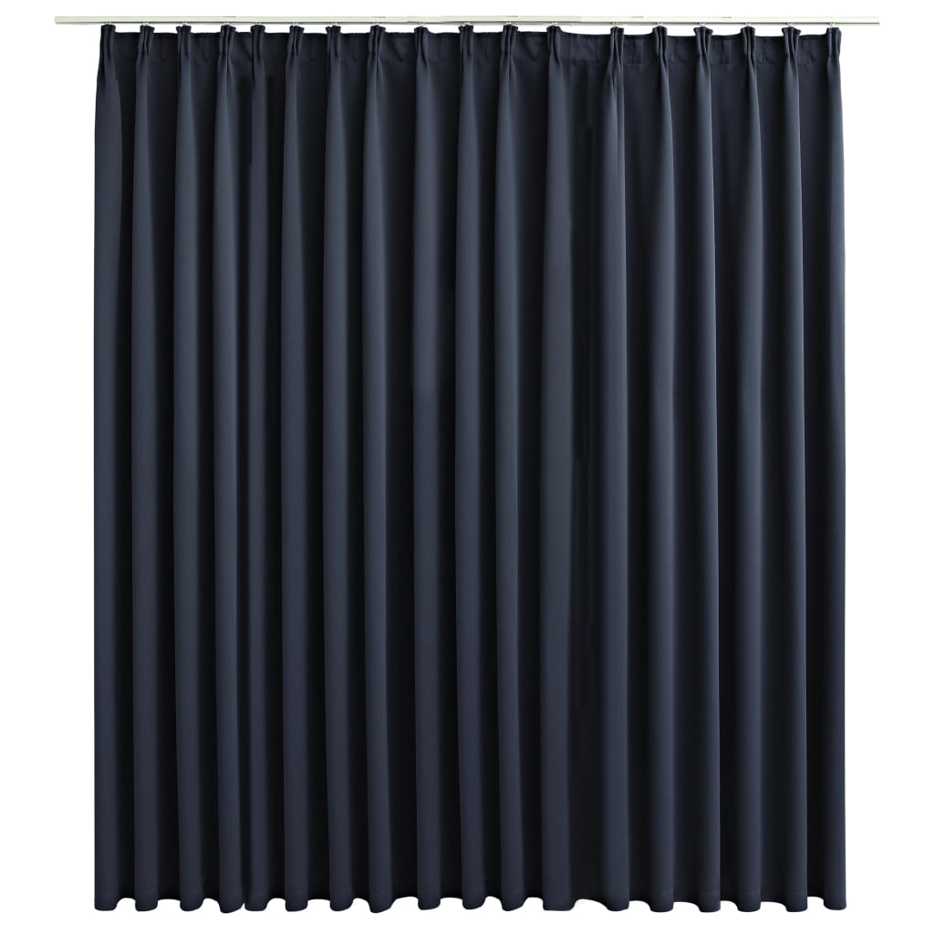 Vidaxl rideau noir avec des crochets 290x245 cm anthracite