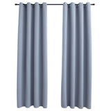 Vidaxl Curtain Damning with metal rings 2 st 140x175 cm gray