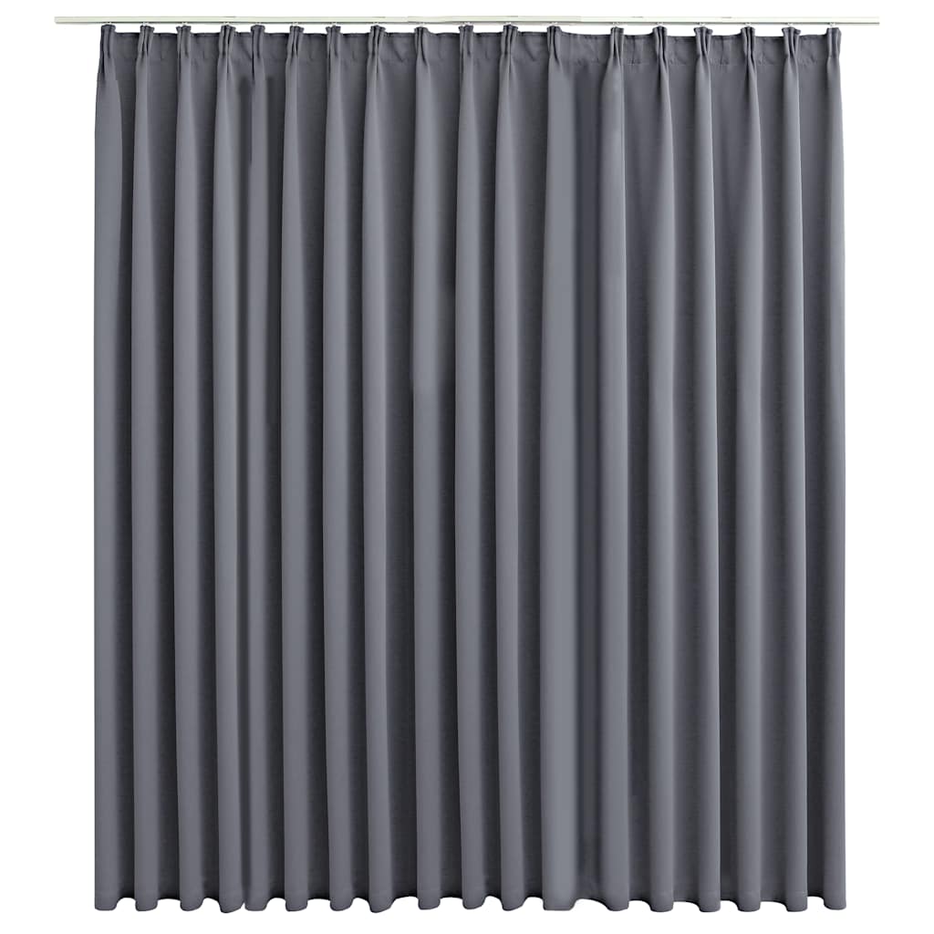 VidaXL Curtain blackout with hooks 290x245 cm Gray