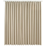 Blackout de cortina de Vidaxl con ganchos 290x245 cm beige