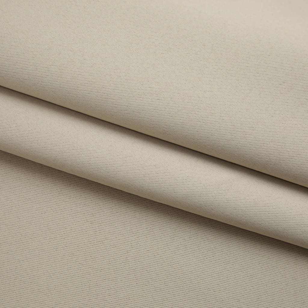 Vidaxl Curtain Blackout s háčky 290x245 cm beige