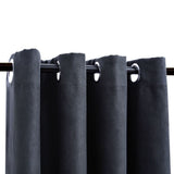 VidaXL Curtains blackout with rings 2 st 140x245 cm anthracite