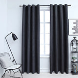 VidaXL Curtains blackout with rings 2 st 140x245 cm anthracite