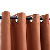 Vidaxl tende blackout con anelli 2 St 140x175 cm Rust -colorato