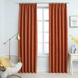 Vidaxl gardiner blackout med kroker 2 st 140x175 cm rust -farget