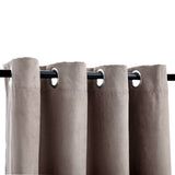 Vidaxl Curtain Damning with Metal Rings 2 St 140x175 cm taupe