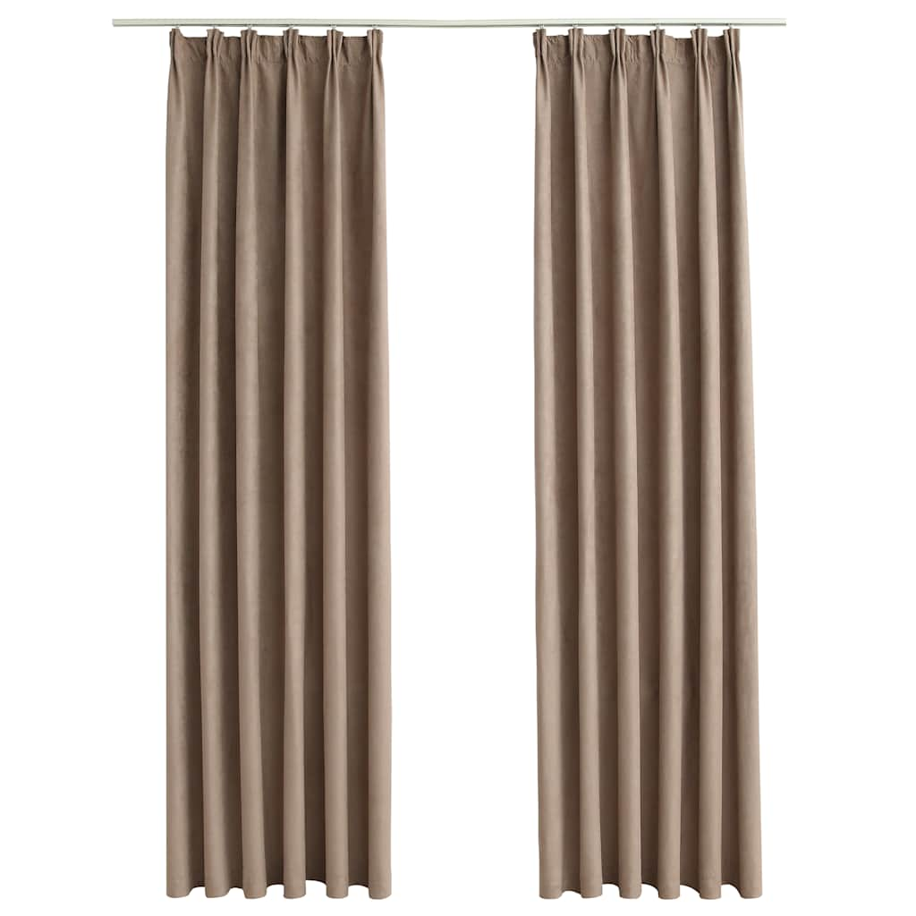 Cortinas Vidaxl Blackout con ganchos 2 PCS 140x175 CM Tope