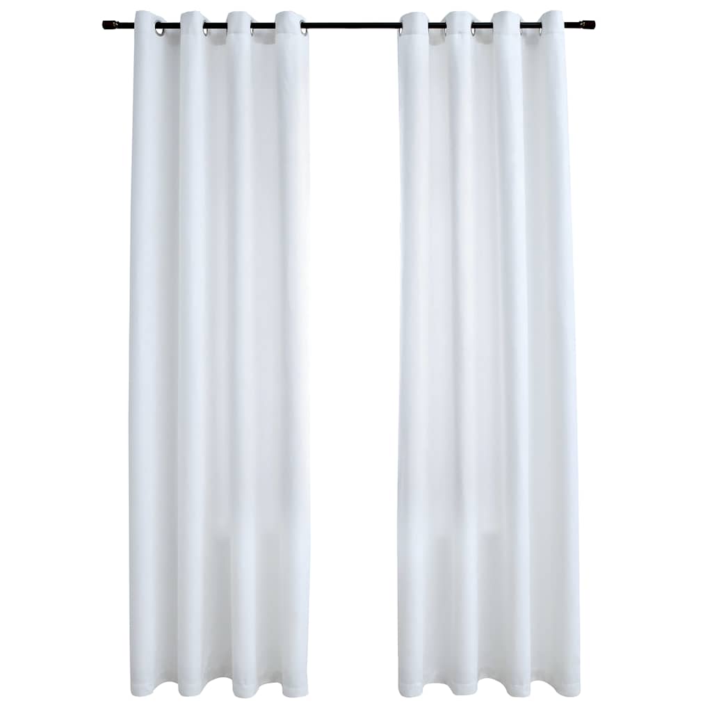 Vidaxl -gardiner mørkere med ringer 2. ST 140x225 cm Off -White